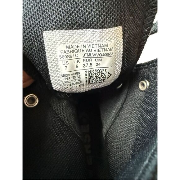 Converse All Star Womens All Black Chuck Taylor High Top Lugged Sneakers Size 7 - Picture 4 of 15